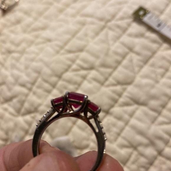 Ruby ring , in 925 sterling - Picture 5 of 7